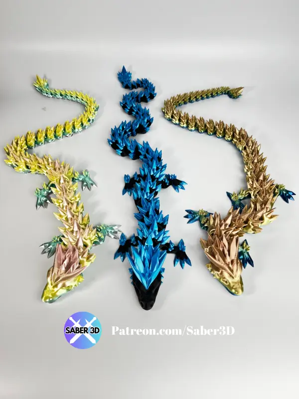 Dragão de Cristal Articulado, da Saber3D